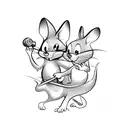 tom and jerry tattoo design idea