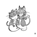 tom and jerry tattoo design idea