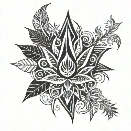 weed stoner tattoo design idea