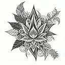 weed stoner tattoo design idea