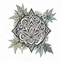 weed stoner tattoo design idea