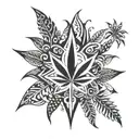 weed stoner tattoo design idea