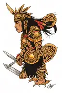 inca warrior tattoo design idea