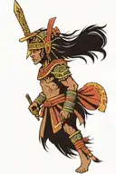 inca warrior tattoo design idea