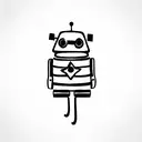 cute robot tattoo design idea
