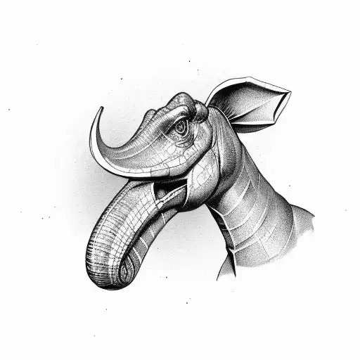 Parasaurolophus tattoo design idea