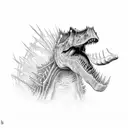 Spinosaurus tattoo design idea