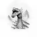 Spinosaurus tattoo design idea