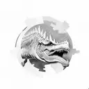 Spinosaurus tattoo design idea