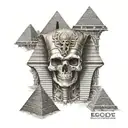 skull egypt gods pyramids underneath There tattoo design idea
