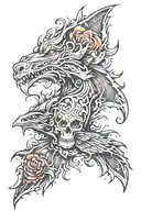 Pectoral tattoo design idea