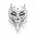 ghostface with knife tattoo design idea