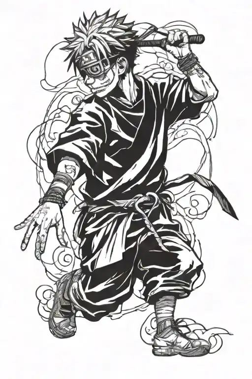 jujutsu Kaisen gojo satoru lifting blindfold tattoo design idea