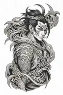 gojo satoru gojo without blindfold tattoo design idea