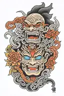 gojo satoru gojo without blindfold tattoo design idea