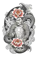 gojo satoru gojo without blindfold tattoo design idea