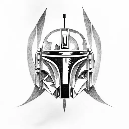 Mandalorian and Boba Fett tattoo design idea