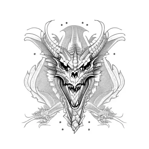 Dragon Skeleton tattoo design idea