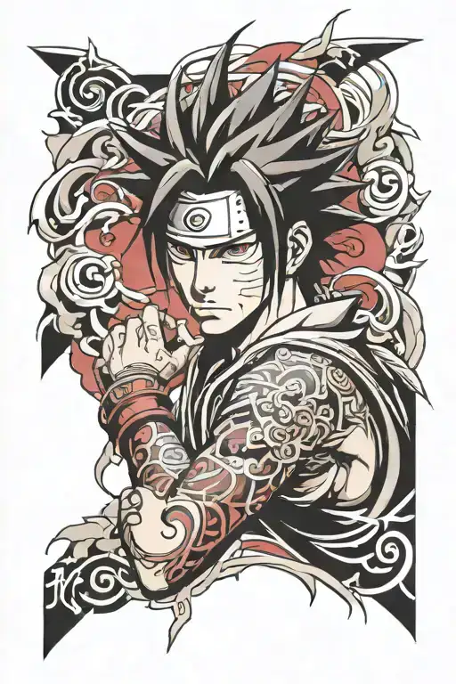 sasuke tattoo design idea