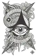 sasuke eye on kunai tattoo design idea