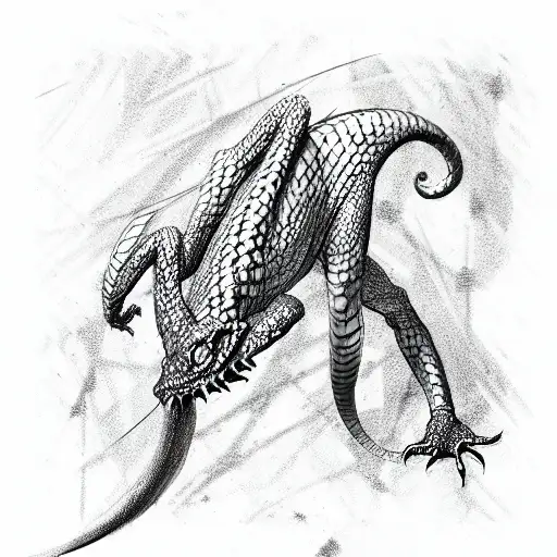 reptile  tattoo design idea
