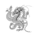 dragon traditionnel japonais tattoo design idea
