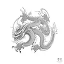 dragon traditionnel japonais tattoo design idea