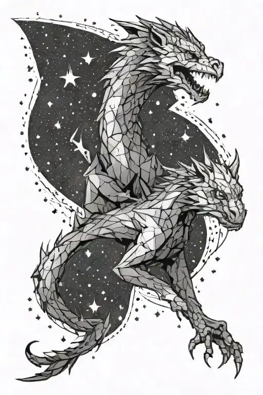 draco constellation tattoo tattoo design idea