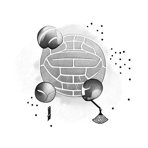 A dynamic volleyball player spiking the ball tattoo design idea