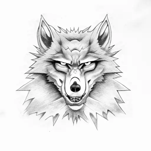 werewolves and vampires tattoo design idea