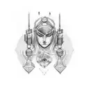 gemini with date and heartbeat tattoo design idea