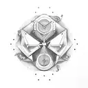 gemini with date and heartbeat tattoo design idea