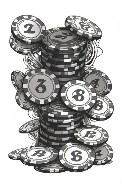 casino chips tattoo design idea