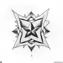 5 point star tattoo design idea