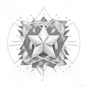 5 point star tattoo design idea