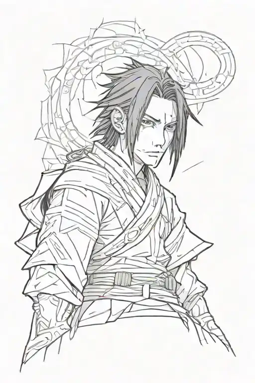 itachi uchiha last smiling tattoo design idea