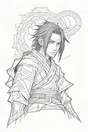 itachi uchiha last smiling tattoo design idea