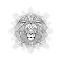 lion roses clock peacock feather ahana  tattoo design idea