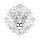 lion roses clock peacock feather ahana  tattoo design idea