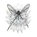 dragonfly with skull  tattoo design idea