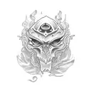 the name "Joshua" with "32" incorportated  tattoo design idea