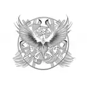 Phoenix celtic tattoo design idea