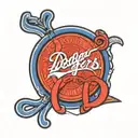 Dodgers logo intertwined tattoo design idea