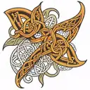 Father Daughter celtic knot tattoo design idea