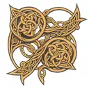 Father Daughter celtic knot tattoo design idea