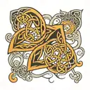 Father Daughter celtic knot tattoo design idea