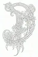 Qlynn in old english letters tattoo design idea