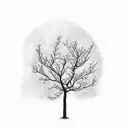 cherry tree arm sleeve tattoo design idea