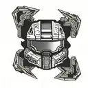 Halo Master Chief helmet tattoo design idea