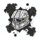 Halo Master Chief helmet tattoo design idea